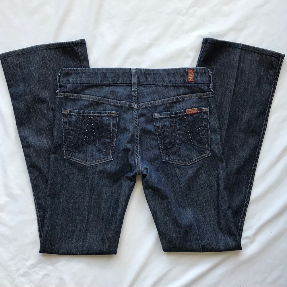 7 For All Mankind A Pocket Bootcut Dark Wash Jeans 29